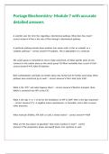Portage Biochemistry- Module 7 with accurate detailed answers 