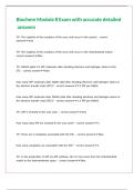 Biochem Module 8 Exam with accurate detailed answers