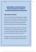 CORE POWER C1 CLASS WITH CUES v2 EXAM QUESTIONS WITH COMPLETE SOLUTIONS GUARANTEED PASS 2025&sol;2026