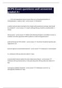 BCPS Exam questions well answered graded A&plus;