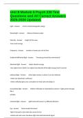 Unit 8 Module 5 Psych 230 Test Questions and All Correct Answers 2025-2026 Updated&period;