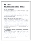 DOT exam - NRCME Training Institute Material&period;pdf
