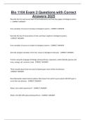 Bio 1104 Exam 2 Questions with Correct Answers 2025