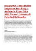 Texas Boiler Inspector Exam Prep &lpar;2025&ndash;2026&rpar; &ndash; Authentic Practice Questions with Correct Answers and Detailed Rationales