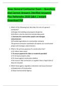 Texas General Contractor Exam &ndash; Questions  And Correct Answers &lpar;Verified Answers&rpar;  Plus Rationales 2026 Q&A &vert; Instant  Download Pdf 