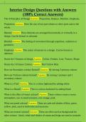Interior Design Questions with Answers  &lpar;100&percnt; Correct Answers&rpar; 