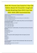 Week &num;4 i-Human Case Study for 5-Year-Old  Patient&comma; Reason for Encounter&colon; Cough and  Trouble Breathing &lpar;Class 6541&rpar; Case Year&colon;  2025&ndash;2026 100&percnt; Guaranteed Pass 