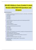 NR-602 Midterm Exam Graded A Latest Version 2023&sol;2024 90 Questions and Answers