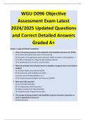 WGU D096 Objective  Assessment Exam Latest  2024&sol;2025 Updated Questions  and Correct Detailed Answers  Graded A&plus; 