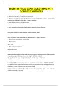 2025 BIOD 151 Final Exam PORTAGE LEARNING WITH QUESTIONS AND VERIFIED ANSWERS LATEST UPDATED 2025 &lpar;MODULE 1- MODULE 7&rpar;TEST BANK