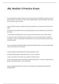 JBL Module 3 Practice Exam Questions with Answers