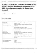 UTA Nurs 5338 Urgent Emergencies EXAM &lpar;2025&rpar; UPDATE Verified Questions And Answers &vert; With 100&percnt; Correct Answers graded A&plus; Guaranteed Success&excl;&excl;