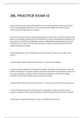 JBL PRACTICE EXAM  QUESTIONS AND ANSWERS