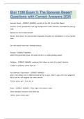 Biol 1108 Exam 3&colon; The Sonoran Desert Questions with Correct Answers 2025