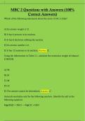 MBC 2 Questions with Answers &lpar;100&percnt;  Correct Answers&rpar;