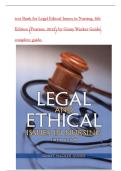 Test Bank for Legal Ethical Issues in Nursing&comma; 6th Edition &lpar;Pearson&comma; 2013&rpar; by Ginny Wacker Guido&comma; Isbn no&semi; 9780133355871&comma; &lpar;Chapters 1-20&rpar; Complete Study Guide&excl;&excl;&excl;&excl;&excl;&excl;