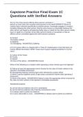 Capstone Practice Final Exam 1C Questions with Verified Answers