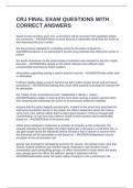 CRJ FINAL EXAM QUESTIONS WITH CORRECT ANSWERS