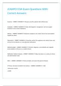 JCAHPO COA Exam Questions With Correct Answers