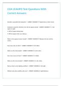 COA JCAHPO Test Questions With Correct Answers