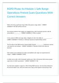 ROPD Phase 4a Module 1 Safe Range Operations Pretest Exam Questions With Correct Answers
