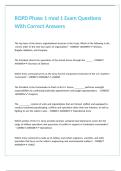 ROPD Phase 1 mod 1 Exam Questions With Correct Answers