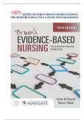 TESTBANK FOR EVIDENCE-BASED NURSING&colon; THE RESEARCH PRACTICE CONNECTION 5th EDITION