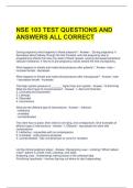 NSE 103 TEST QUESTIONS AND ANSWERS ALL CORRECT 