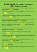  SUR110 FINAL Questions with Answers  &lpar;100&percnt; Correct Answers&rpar;