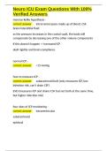 Neuro ICU Exam Questions With 100- Verified Answers&period;docx