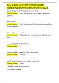 ICU Exam 1 Dysrhythmias Exam Actual Questions and Answers 2026&period;docx