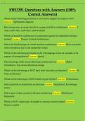 SWD391 Questions with Answers &lpar;100&percnt;  Correct Answers&rpar;