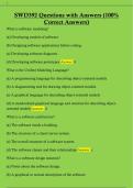 SWD392 Questions with Answers &lpar;100&percnt;  Correct Answers&rpar;