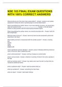 NSE 103 FINAL EXAM QUESTIONS WITH 100&percnt; CORRECT ANSWERS 