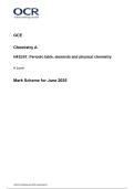 A Level Chemistry A H432&sol;01 Mark Scheme  June 2025 