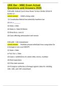 UBE Bar - MBE Exam Actual Questions and Answers 2026&period;docx