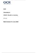OCR AS Level CHEMISTRY A H032&sol;01 JUNE 2025 MARK SCHEME&colon; Breadth in chemistry