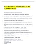 NSE 103 FINAL EXAM QUESTIONS AND ANSWERS 