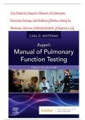 Test Bank for Ruppel's Manual of Pulmonary Function Testing&comma; 12th Edition &lpar;Mosby&comma; 2022&rpar; by Mottram&comma; Isbn no&semi; 9780323762618&comma; &lpar;Chapters 1-13&rpar; Complete Study Guide&excl;&excl;&excl;&excl;&excl;&excl;&excl;