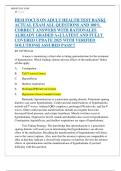 HESI FOCUS ON ADULT HEALTH TEST BANK&vert;&vert;  ACTUAL EXAM ALL QUESTIONS AND 100&percnt;  CORRECT ANSWERS WITH RATIONALES  ALREADY GRADED A&plus;