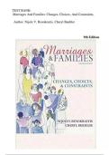 Test Bank for Marriages and Families&semi; Changes&comma; Choices and Constraints&comma; 9th Edition &lpar;Pearson&comma; 2019&rpar; by Benokraitis and Buehler&comma; Isbn no&semi; 9780137527953&comma; &lpar;Chapters 1-14&rpar; Complete Study Guide&excl;&excl;&excl;&excl;&excl;&excl;&excl;