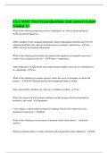 CLA MSSC Test Exam Questions And Answers Latest Graded A&plus; Which of the following inspections involves checking for air&comma; water or ground pollution&quest; Environmental Inspection