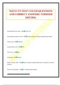 MAT E 273 TEST 2 EXAM QUESTIONS AND CORRECT ANSWERS&period; VERIFIED 2025&sol;2026&period;