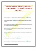 MAST 1100 FINAL EXAM QUESTIONS AND CORRECT ANSWERS&period; VERIFIED 2025&sol;2026&period;