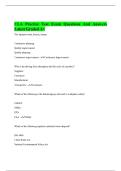 CLA Practice Test Exam Questions And Answers Latest Graded A&plus;