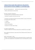 CHILD WELFARE PRE-SERVICE TRAINING QUESTIONS WITH CORRECT ANSWERS 2025&period;