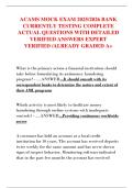 ACAMS MOCK EXAM 2025&sol;2026 BANK  CURRENTLY TESTING COMPLETE  ACTUAL QUESTIONS WITH DETAILED  VERIFIED ANSWERS EXPERT  VERIFIED &sol;ALREADY GRADED A&plus;