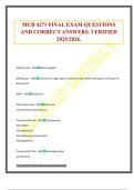 MCB 4271 FINAL EXAM QUESTIONS AND CORRECT ANSWERS&period; VERIFIED 2025&sol;2026&period;