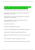 CMSRN Certified Medical-Surgical Registered Nurse Exam Questions And Answers Latest Graded A&plus; Contact precaution - Used for infections and diseases spread via contact &lpar;ie&period; C&period; diff&rpar; Droplet precaution - Used when known or suspected diseases that are spread