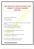 MGT 409 EXAM 1-MSU QUESTIONS AND CORRECT ANSWERS&period; VERIFIED 2025&sol;2026&period;